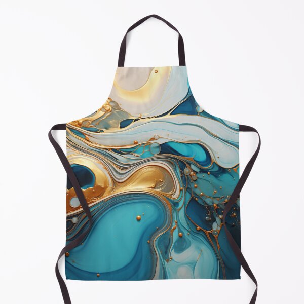 Item preview, Blue And Gold Liquid Painting designed and sold by AerinDigital.