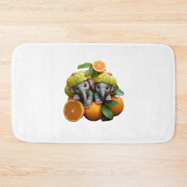Item preview, Cute little elephants with fruits - playful jumbos. designed and sold by Dreamtodream.