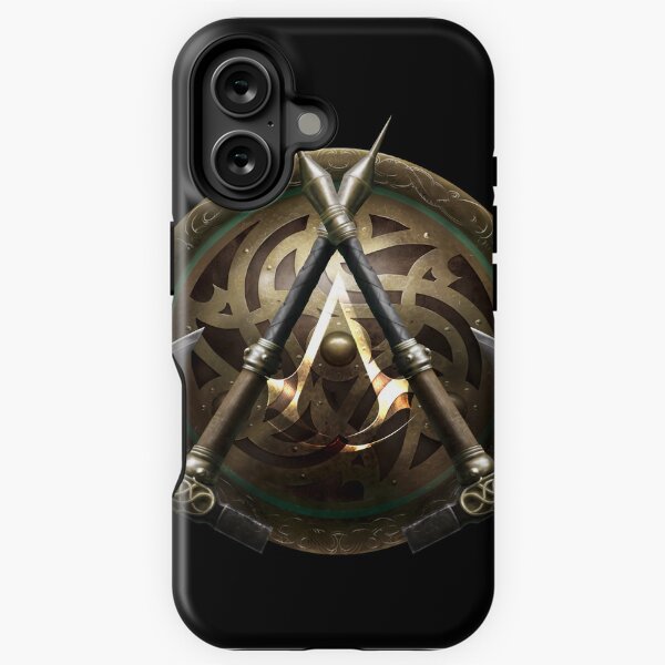 Item preview, Assassin's Creed Valhalla Shield and Axes designed and sold by Shanna Lenè Hattaway.
