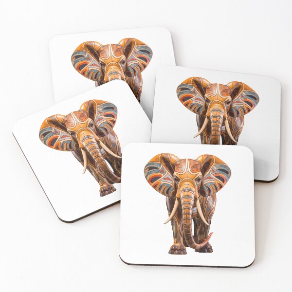 Item preview, Exotic Wood Carved Elephant Art - Gift Idea For Elephant Lovers designed and sold by AlanPhotoArt.