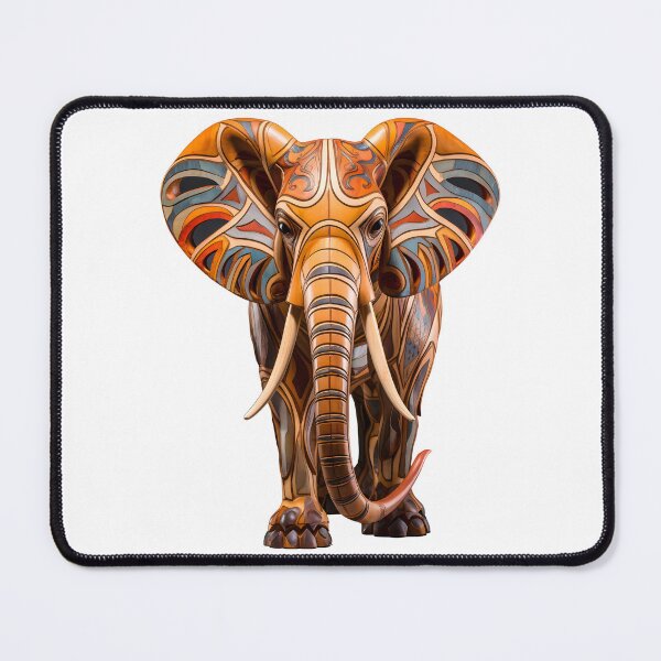 Item preview, Exotic Wood Carved Elephant Art - Gift Idea For Elephant Lovers designed and sold by AlanPhotoArt.