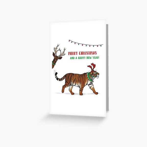 Artikel-Vorschau von Weihnachtskarte Tiger, designt und verkauft von pasqualevisser.