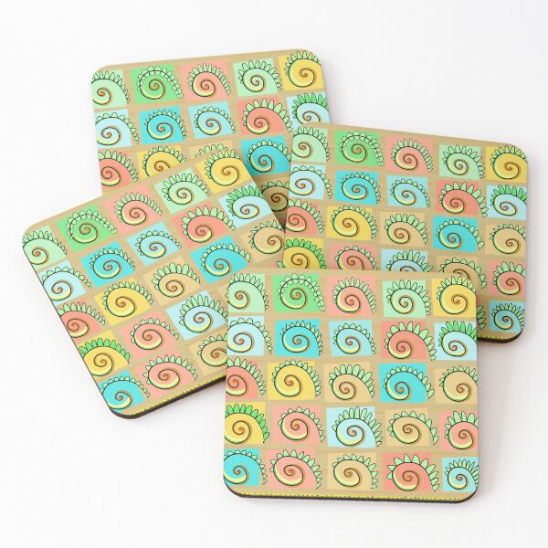 Fernishness Bold Coasters (Set of 4)