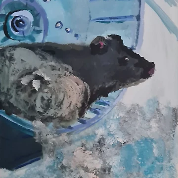 Artwork thumbnail, Goose the hamster by Riley-Racoon