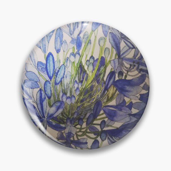 Artikelvorschau, Agapanthus-Blumen-Aquarellmalerei entworfen und verkauft von esvb.