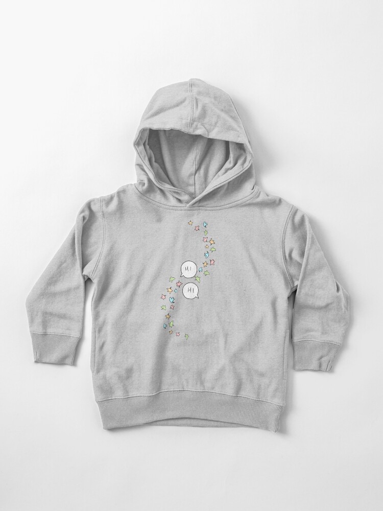 Thumbnail 1 of 5, Toddler Pullover Hoodie, Heartstopper leaves and HI (Black background) designed and sold by Mabel-rgz.