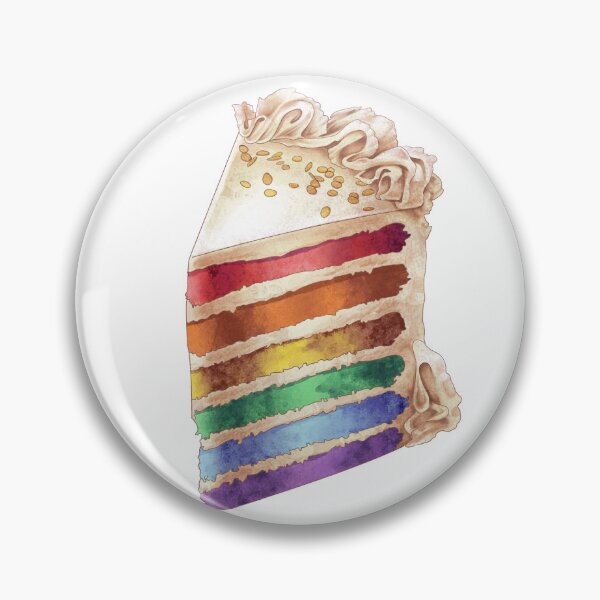 Item preview, Pride Cake Slice with gold sprinkles designed and sold by Dawnpainterz.