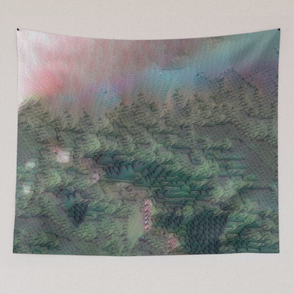 Item preview, Green Illustration Surreal Landscape designed and sold by MusicArtAndGrind.