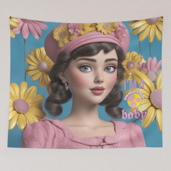 Item preview,  I am a Pimba Y Olé baby, sweet girl & daisies designed and sold by Pimbayole.
