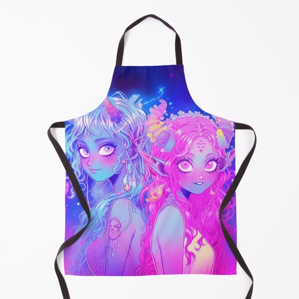 Item preview, Cute Pink and Blue Anime Girl Sisters designed and sold by bubblegoth.