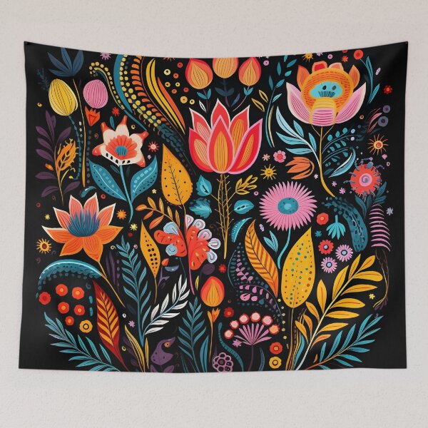 Item preview, Folk Art Flowers #2 designed and sold by platonicXXI.