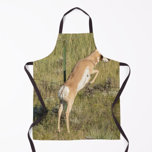 Item preview, Pronghorn Antelope Making A Jump Over A Fence In The Wild designed and sold by FreelanceJim.