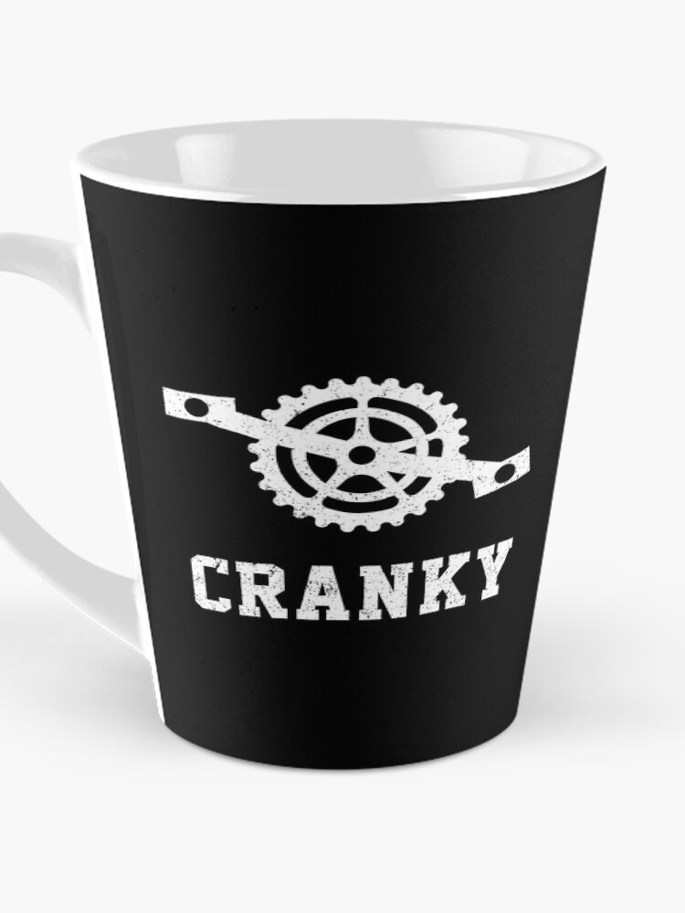 Aperçu 3 sur 4. Mug à café avec l'œuvre Vintage Retro Bicycle Cranky créée et vendue par ThreadGen.