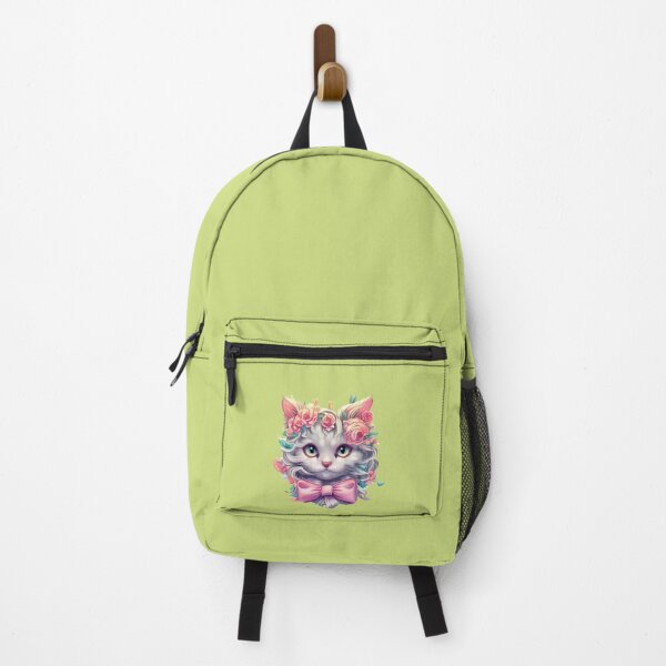 Item preview,  Kitty with elegant bowtie and wild roses designed and sold by Teddy  Martin  Estrada.