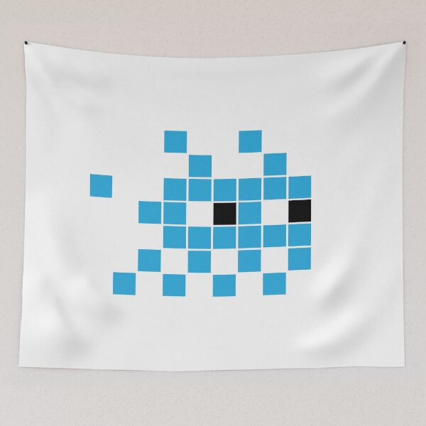 Item preview, Space Invader 6 Blue Runner designed and sold by Pixel-Invader.