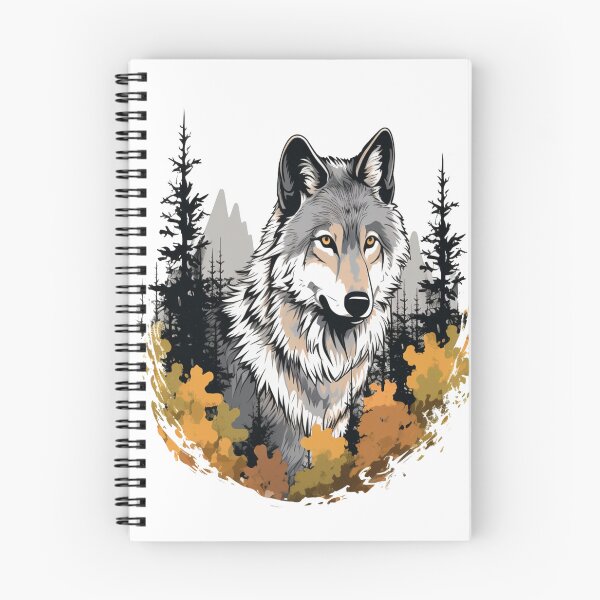 Item preview, Wolf in forest designed and sold by dcwildfinds.