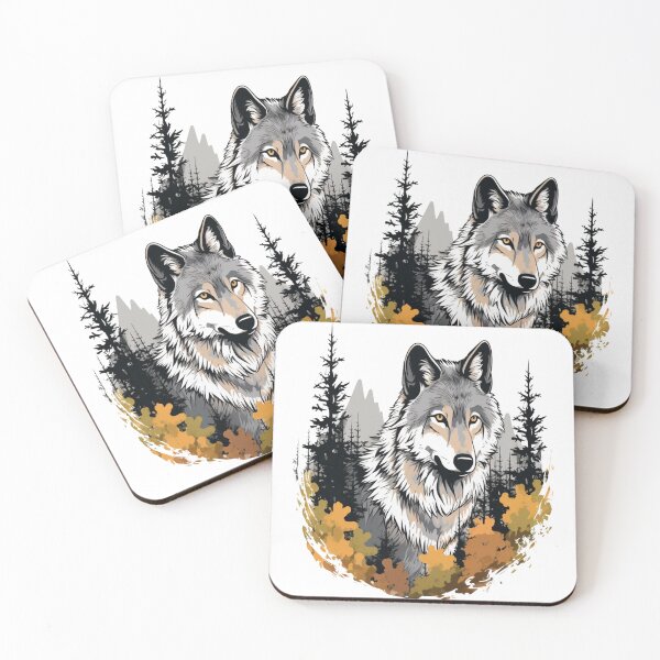 Item preview, Wolf in forest designed and sold by dcwildfinds.