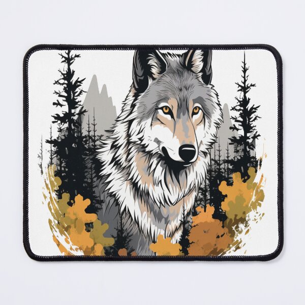 Item preview, Wolf in forest designed and sold by dcwildfinds.