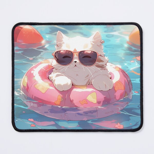 Item preview, Summer Vibes Cat In Pool designed and sold by AerinDigital.