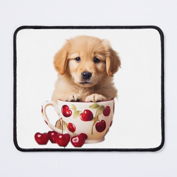 Item preview, Cute puppy in the cherry cup designed and sold by Dreamtodream.