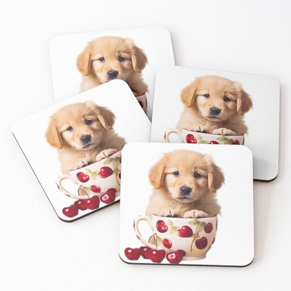 Item preview, Cute puppy in the cherry cup designed and sold by Dreamtodream.