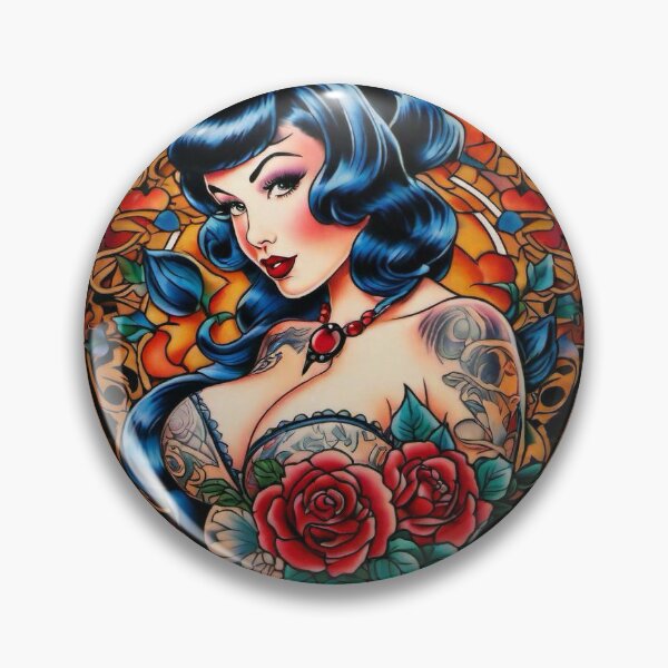 Traditional Pinup Girl Tattoo On Forearm