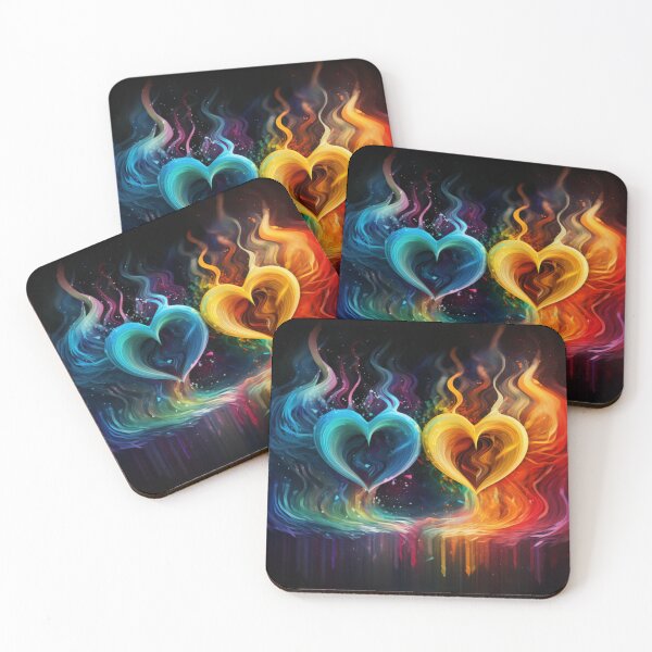 Item preview, Two colorful hearts with love designed and sold by Dreamtodream.