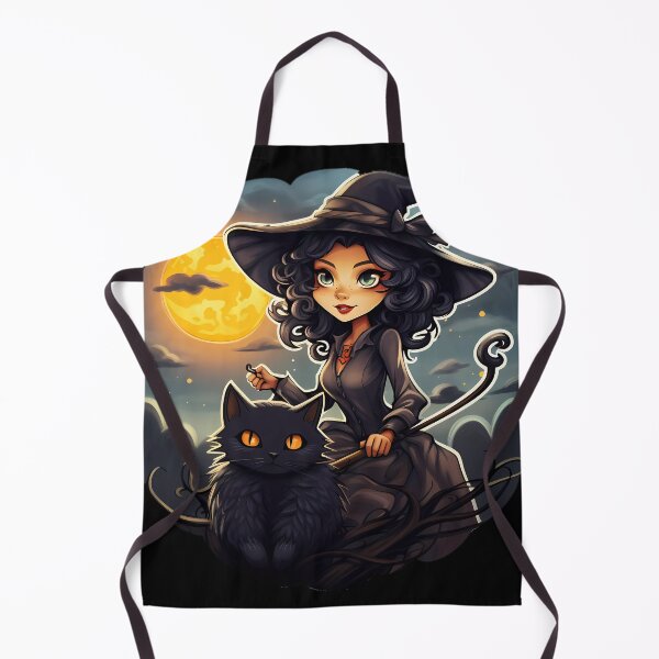 Item preview, "Witchy Ride: Broom and Black Cat Adventures" designed and sold by Art-Vortex-fr.