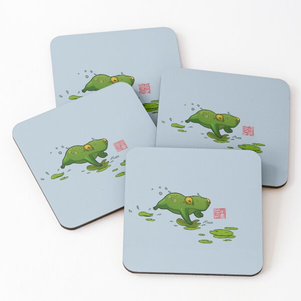 Item preview, Frog cat lilypads designed and sold by DingHuArt.