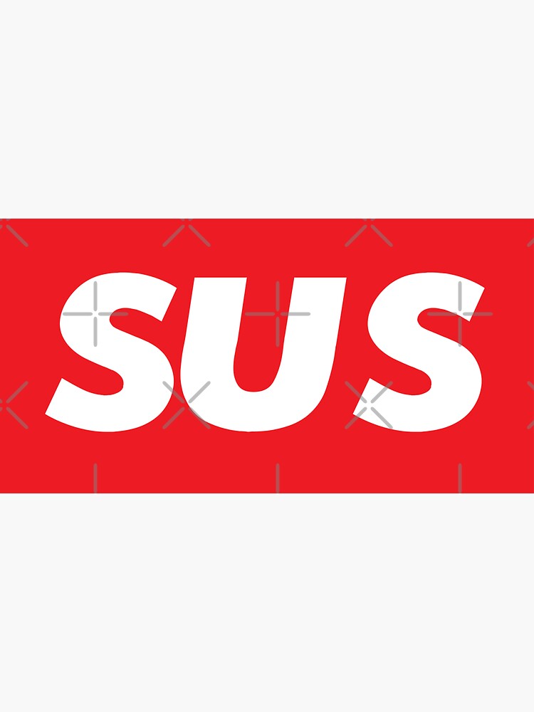 Sus (suspicious) simple funny meme red' Sticker