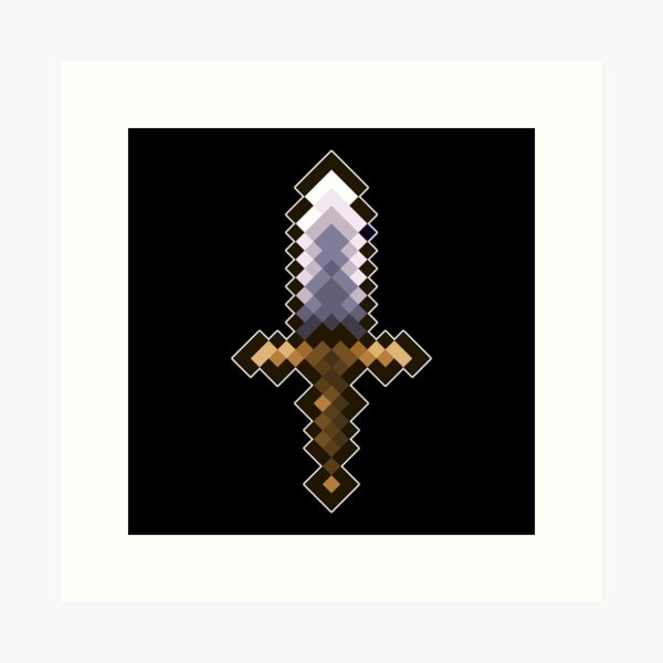 diamond sword pixel art vertical