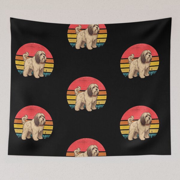 Item preview, Tibetan Terrier Vintage Retro Sunset designed and sold by rafaeltto.