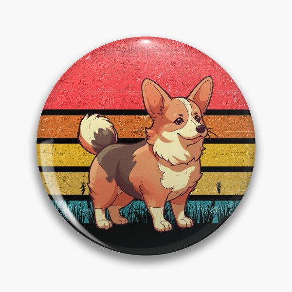 Artikelvorschau, Tri Color Corgi Vintage Retro Sunset entworfen und verkauft von rafaeltto.