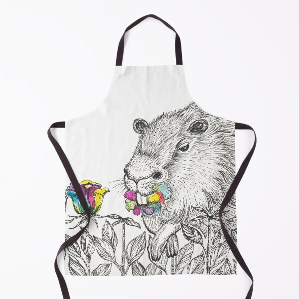Item preview, Capybara Eating Roses designed and sold by StudioLRM.