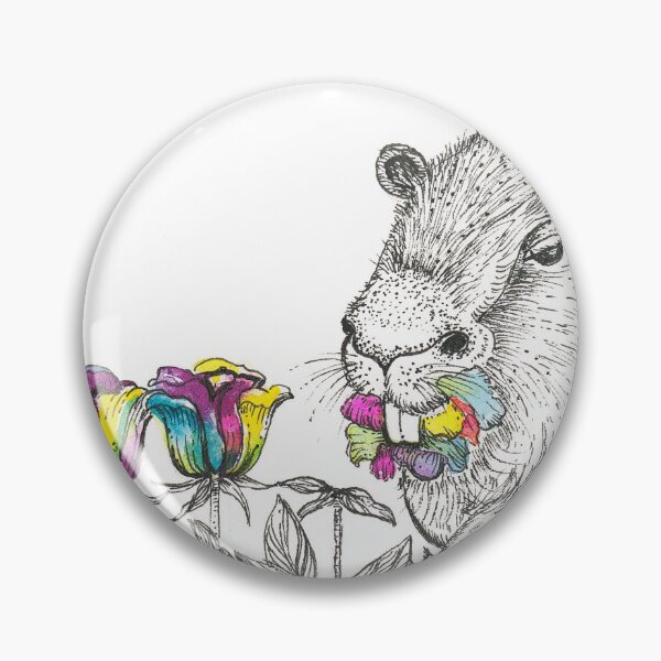 Item preview, Capybara Eating Roses designed and sold by StudioLRM.