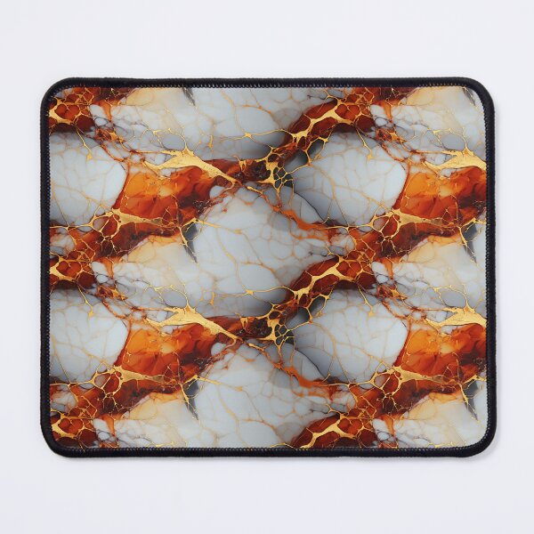 Item preview, Orange White And Gold Marble designed and sold by Lumistica.