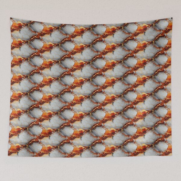 Item preview, Orange White And Gold Marble designed and sold by Lumistica.