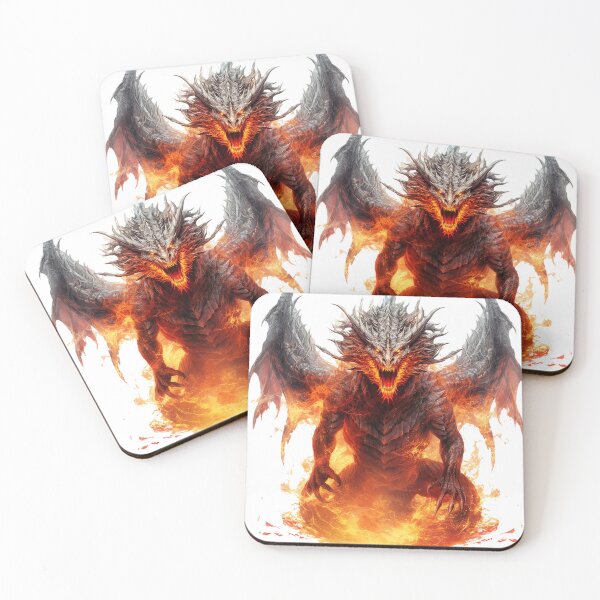 Item preview, Flameforged Majesty: Salamander-Shaped Fire Dragon Art designed and sold by Christian Weiss.