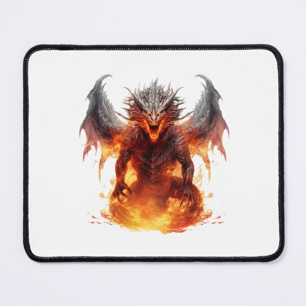 Item preview, Flameforged Majesty: Salamander-Shaped Fire Dragon Art designed and sold by Christian Weiss.