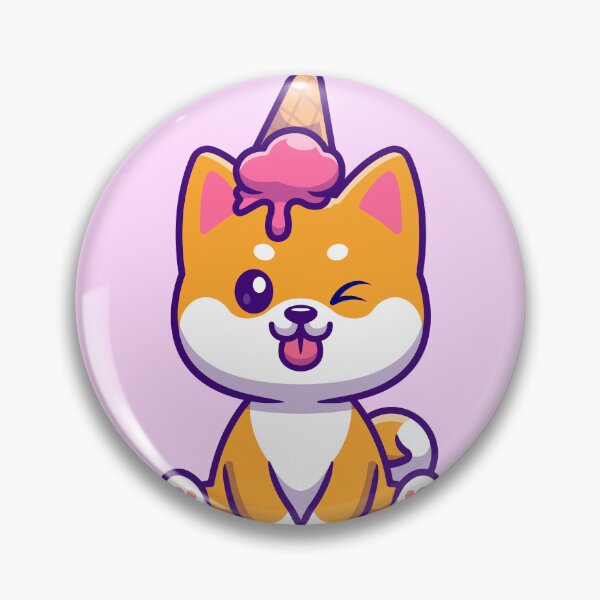 Item preview, Chillin' with Shiba: Cute Dog and Ice Cream Cartoon designed and sold by hjian8219.