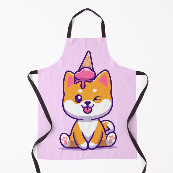 Item preview, Chillin' with Shiba: Cute Dog and Ice Cream Cartoon designed and sold by hjian8219.