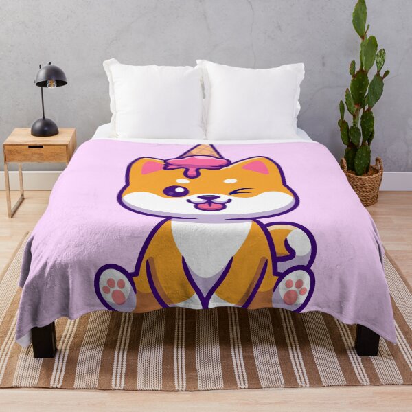 Item preview, Chillin' with Shiba: Cute Dog and Ice Cream Cartoon designed and sold by hjian8219.