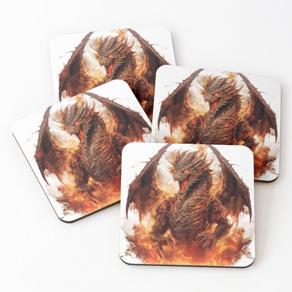 Item preview, Inferno's Might: Muscular Fire Dragon Art designed and sold by Christian Weiss.