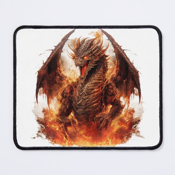 Item preview, Inferno's Might: Muscular Fire Dragon Art designed and sold by Christian Weiss.