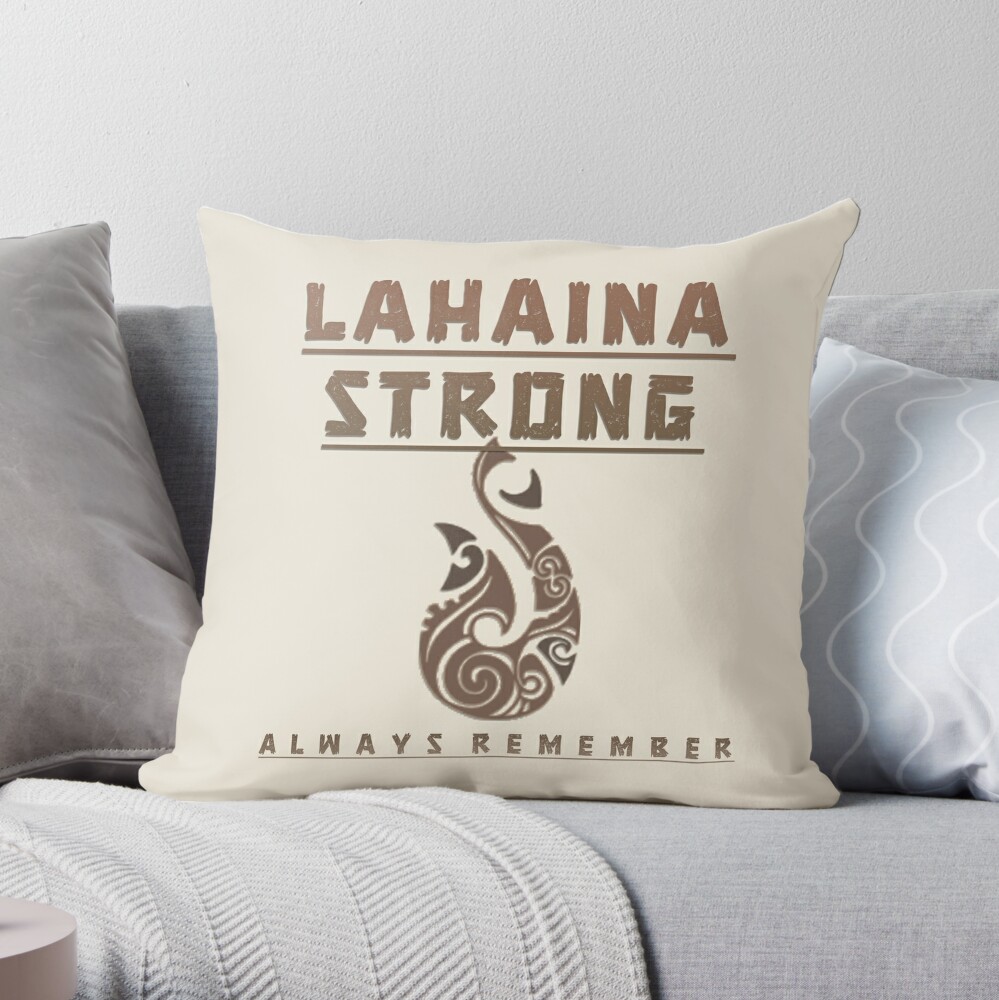 Lahaina Strong Traditional Fish Hook Pillow for Sale by JMarielle