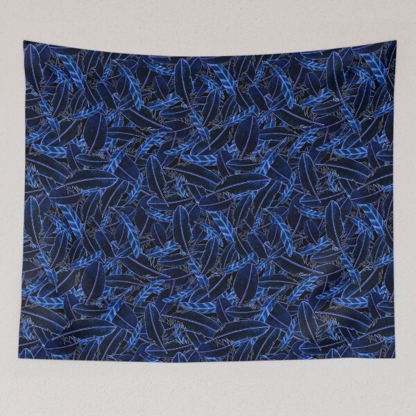 Item preview, Feather Spirit - Dark Blue designed and sold by Motifany.