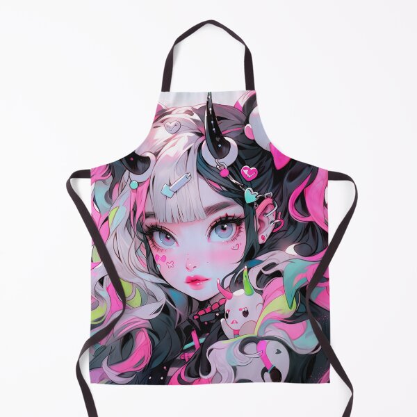 Item preview, Pink, White, and Black Haired Anime Girl designed and sold by bubblegoth.