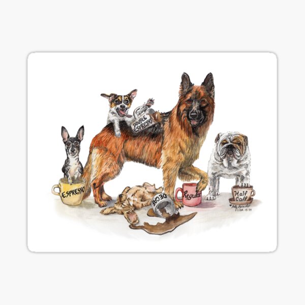 Item preview, Coffee Dogs designed and sold by HollySimental.