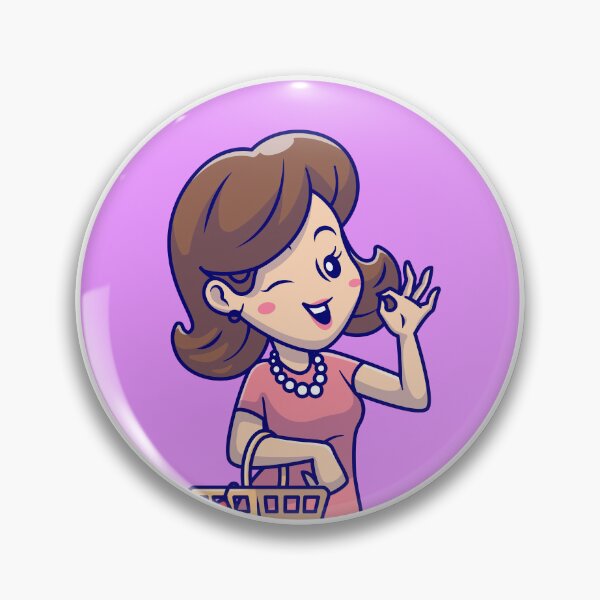 Item preview, Retail Therapy: Cute Woman Shopping Cartoon designed and sold by hjian8219.