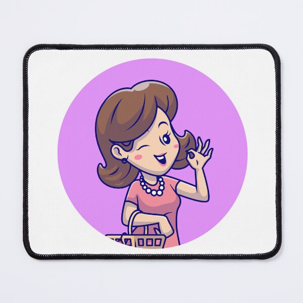 Item preview, Retail Therapy: Cute Woman Shopping Cartoon designed and sold by hjian8219.